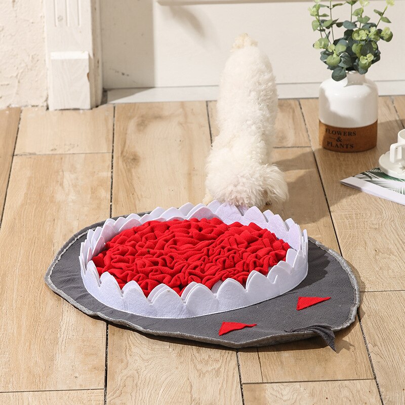 Shark pet sniffing mat, bite-resistant toy training blanket, anti-choking dog blanket dog blankets
