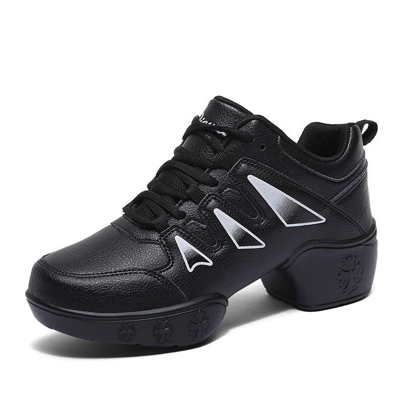 Jazz Shoes Men Women Dance Sneakers Hip Hop Modern Dancing Shoes Outdoor Ladies Man Square Dance Sports Shoe Female: Black / 5