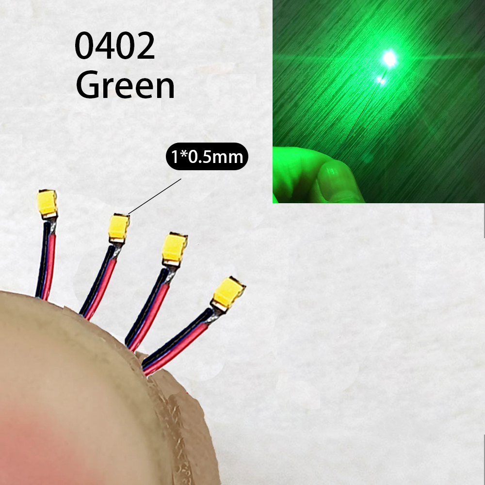 40Pcs/Lot 0402 0603 0805 1206 Led SMD Wire For Model Train HO N OO Scale Red Black Line Pre-soldered Micro Litz Diorama Railway: Blue