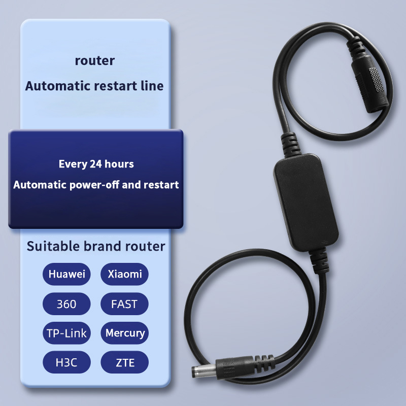 Moduł automatycznego resetowania routera WiFi z timerem wyłączania i uruchamiania 24-godzinnego, timer resetowania zasilania DC 5V-15V do urządzeń sieciowych