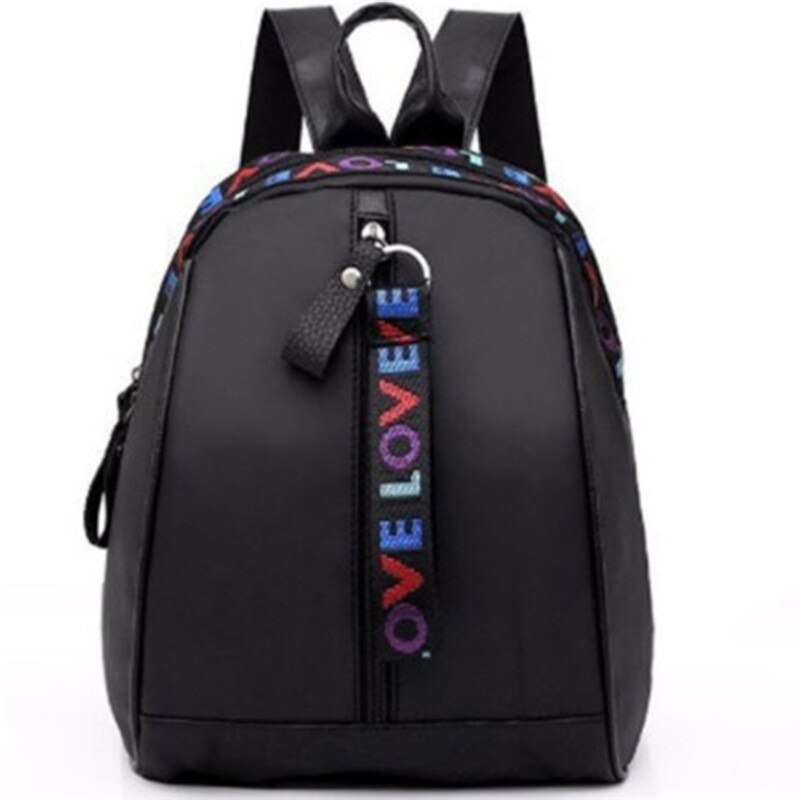 Women's PU leather backpack School bag classic black waterproof travel multi-function Shoulder bag: black 5