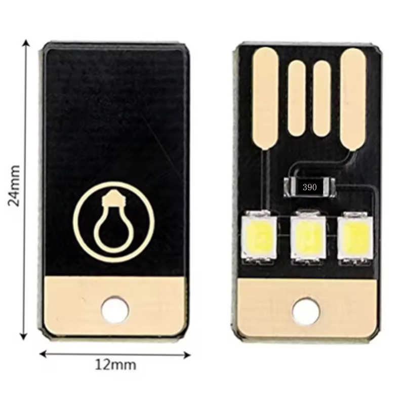 20 stuks ultradunne mini usb led-lampjes, computerlamp, powerbank, draagbare usb-lamp met hoge lichtintensiteit, aanraakschakelaar, nachtlampje