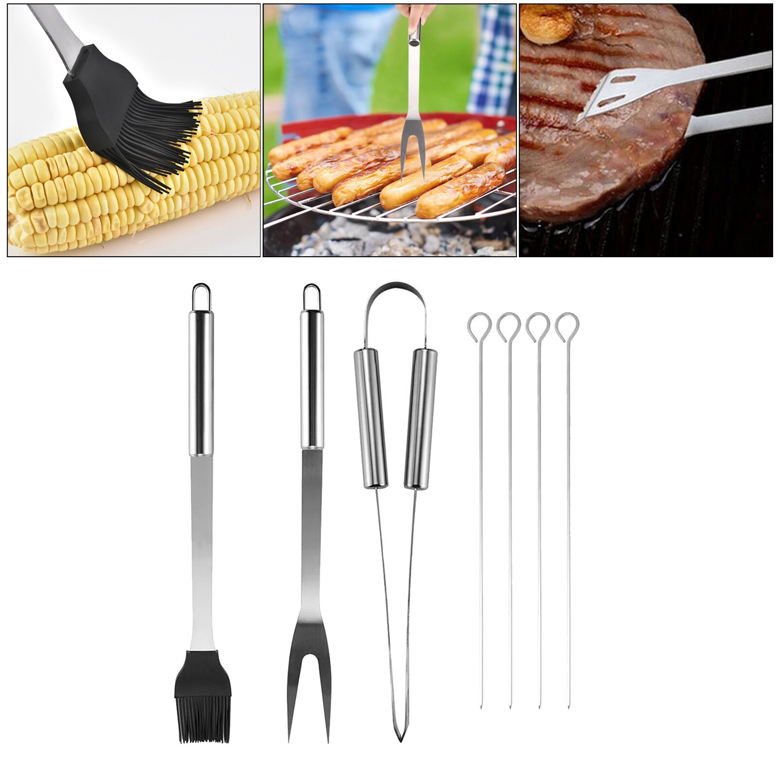 BBQ Grill Accessories, Grill Utensils Set, Stainless Steel BBQ Tools Kit for Men Grilling Accessories with Portable Bag