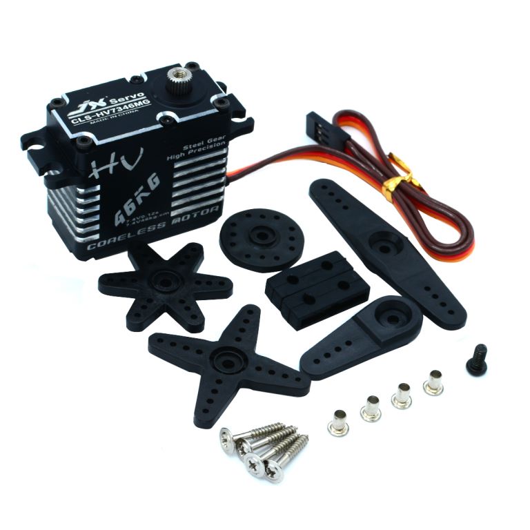 1PC JX CLS-HV7346MG 7.4V 46kg Coreless High Precision Steel Gear Full CNC Digital Servo for DIY RC Car Helicopter Car Crawler: Only Servo