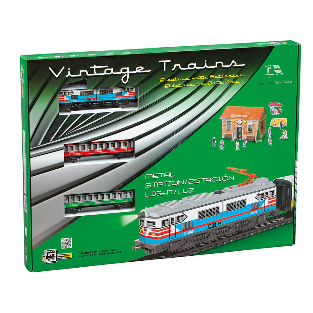 Pequetren, Passenger Trein Met Licht En Station, Metallic Kleuren, Het Ideale Voor Kinderen (302)