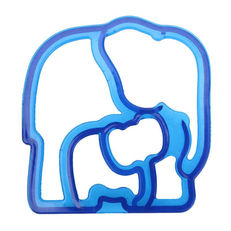 1Pcs Plastic Sandwich Cutter Home DIY Puzzle Shape Sandwich Bread Toast Mould Cutter Lunch Kitchen Baking Accessories: Elephant