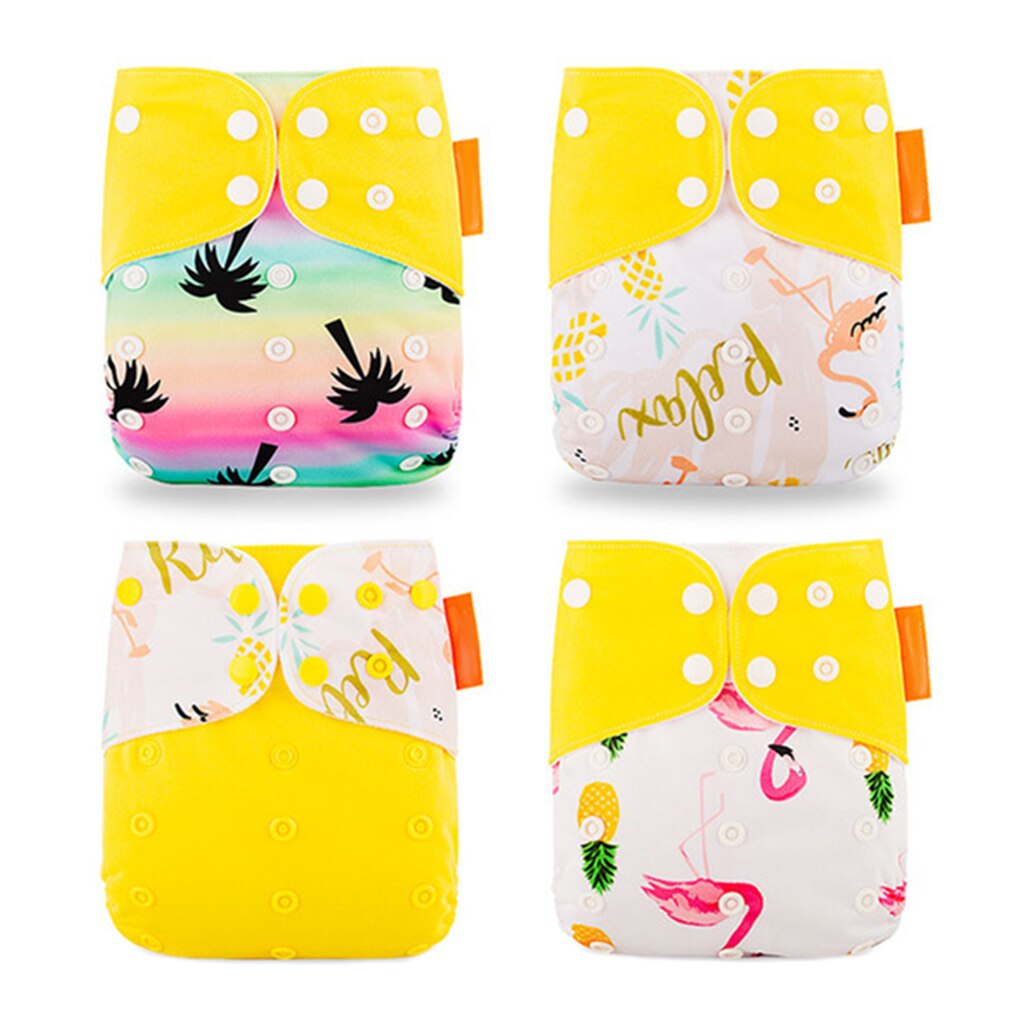 4pcs Baby Reusable Nappies Washable Polyester Cloth Diaper Suitable For Toddler Age 0-3 Years Old: 11