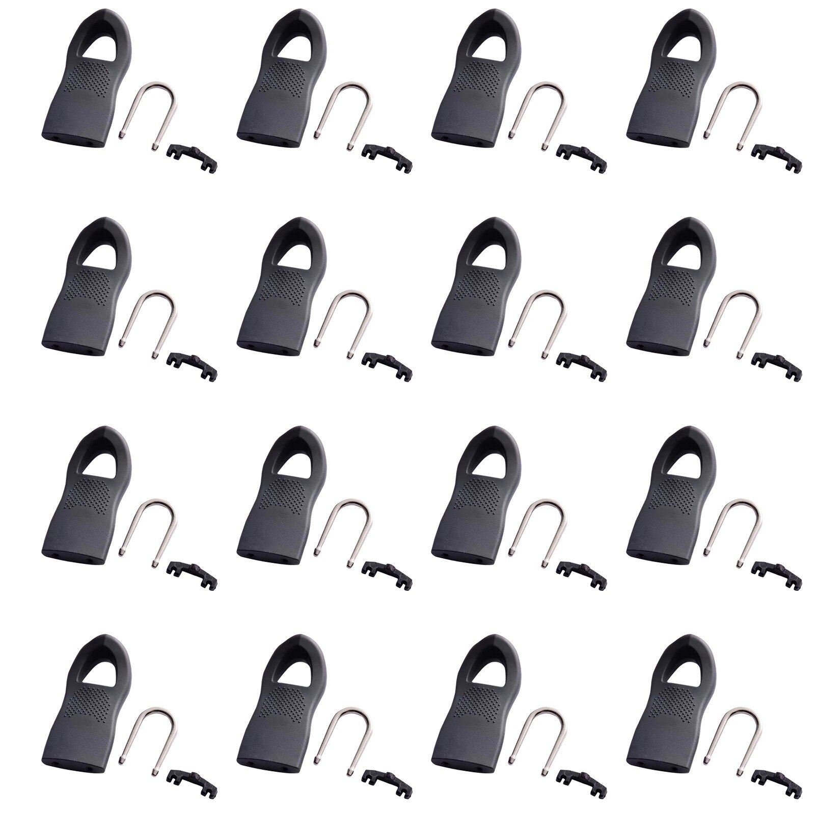 25pc Zipper Puller Detachable Zipper Puller Suit Clothing Jacket Coat Zipper Puller Household DIY sewing manual supplies: BKS 16PC