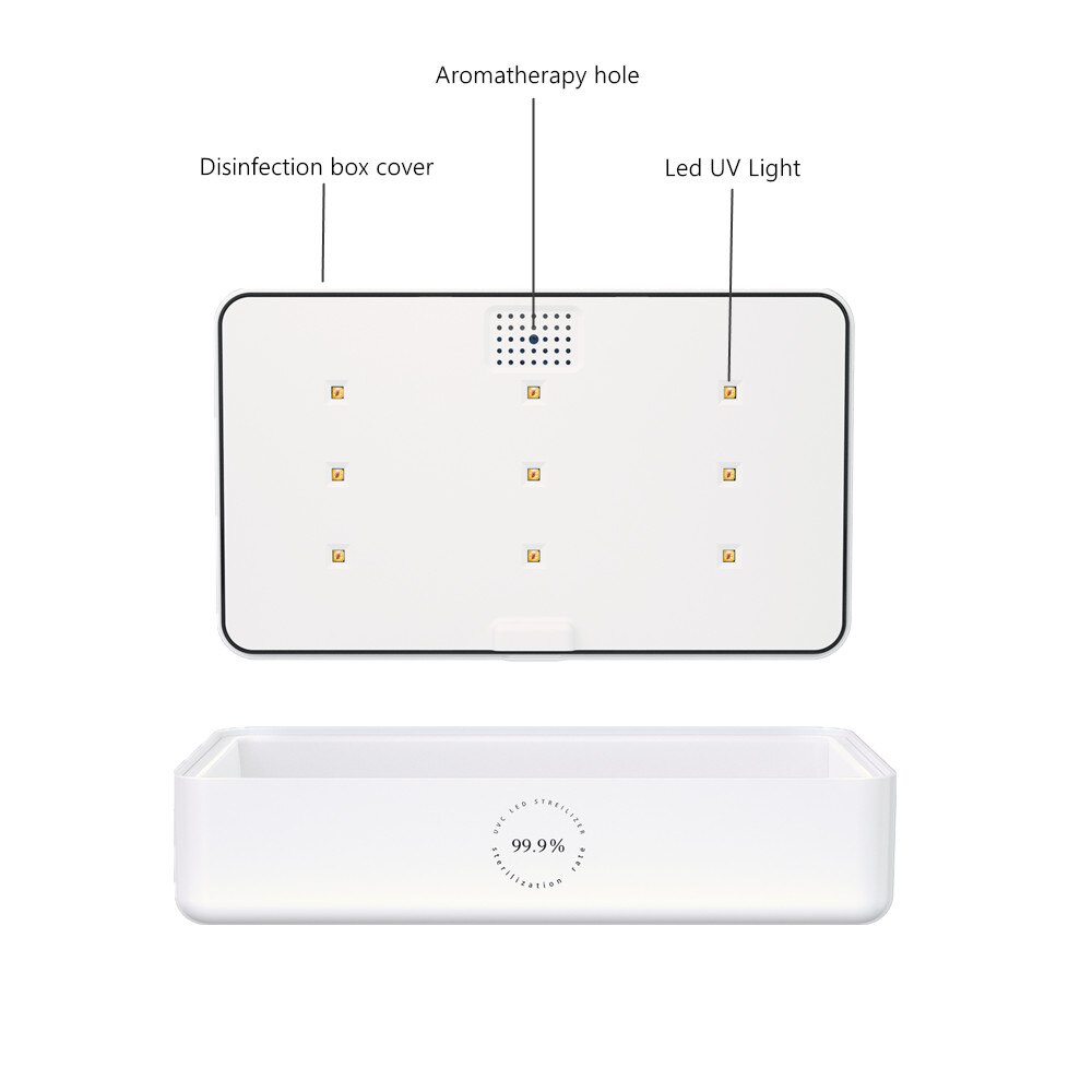 Mobiele Telefoon Draadloze Oplader Uv Sterilisator Desinfectie Doos Masker Sterilisatie Doos Automatische Sterilisatie Desinfectie Doos