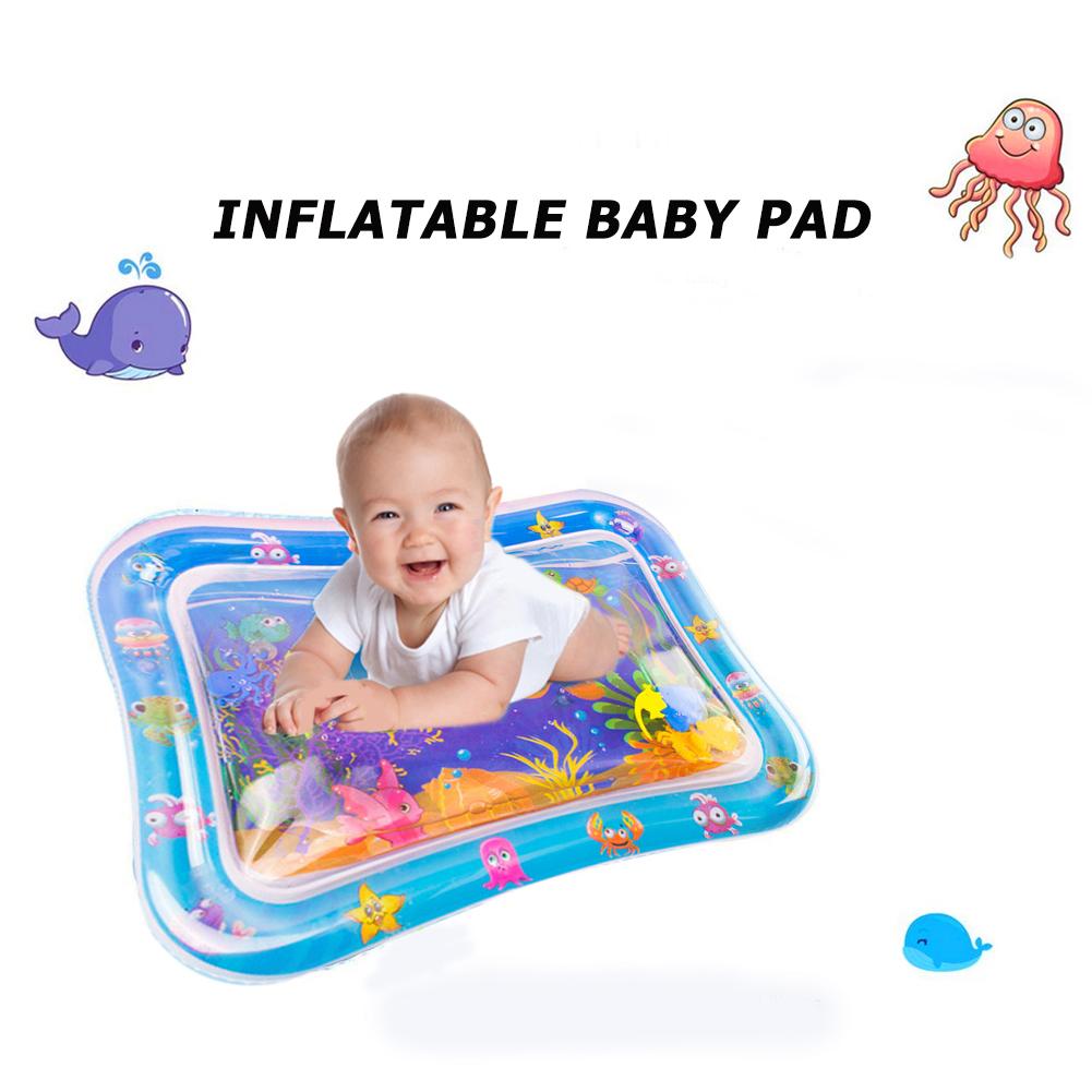 66x50cm Kids Water Mat Baby Inflatable Patted Pad Baby Inflatable Water Cushion Infant Play Mat Toddler Funny Pat Pad Toys