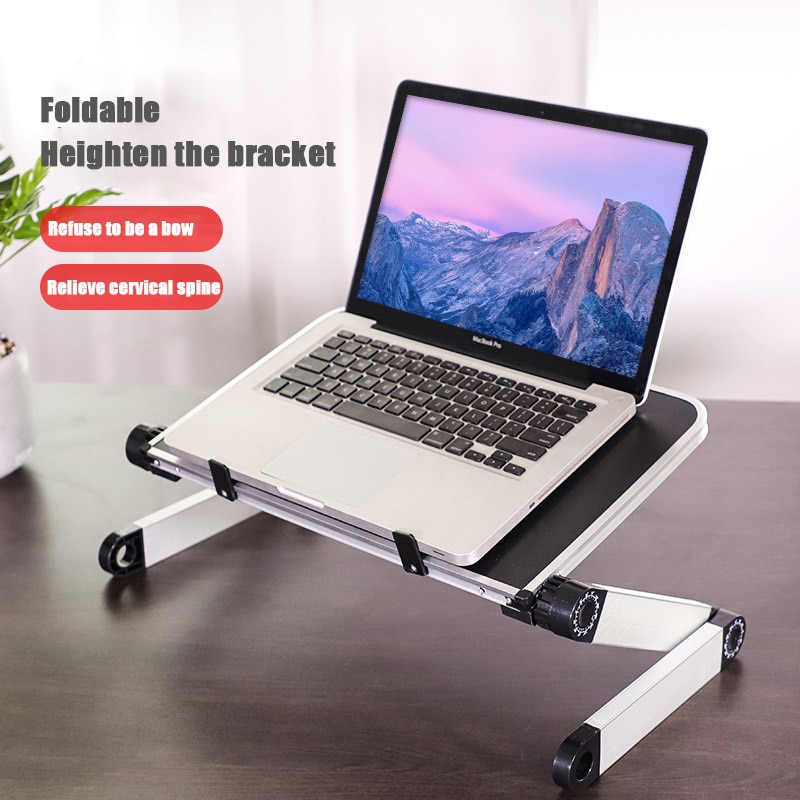 Adjustable Laptop Stand Computer Desk Tablet Notebook Holder Desk Bracket Standing DOM668