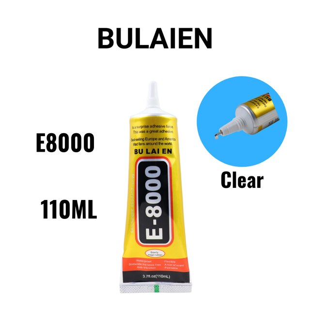 15ml 25ml 50ml 110ml bulaien  e8000 klar kontakt telefon reparation klæbende fiber klud gør-det-selv metal trælim med præcision applikator: Bulaien  e8000 110ml
