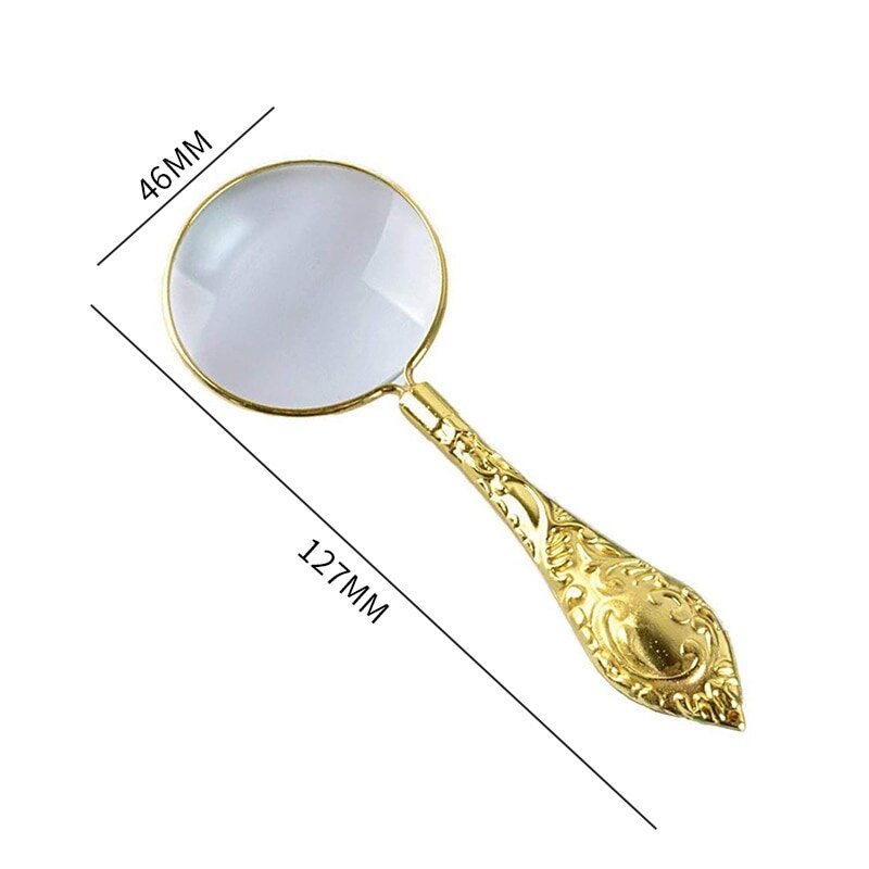 Magnifying Glass Handheld Magnifier for Reading Book Inspection Handheld High Definition Reading Magnifier Glass Eye Loupe