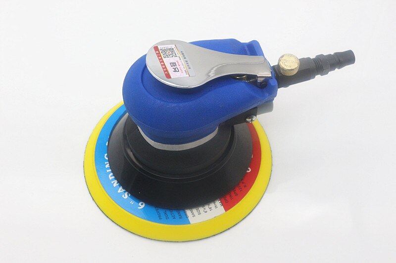 6 "lixadeira orbital aleatória pneumática circular matte do ar da lixa do não-vácuo Polegada, máquina de enceramento de moedura do polimento do ar de 150mm