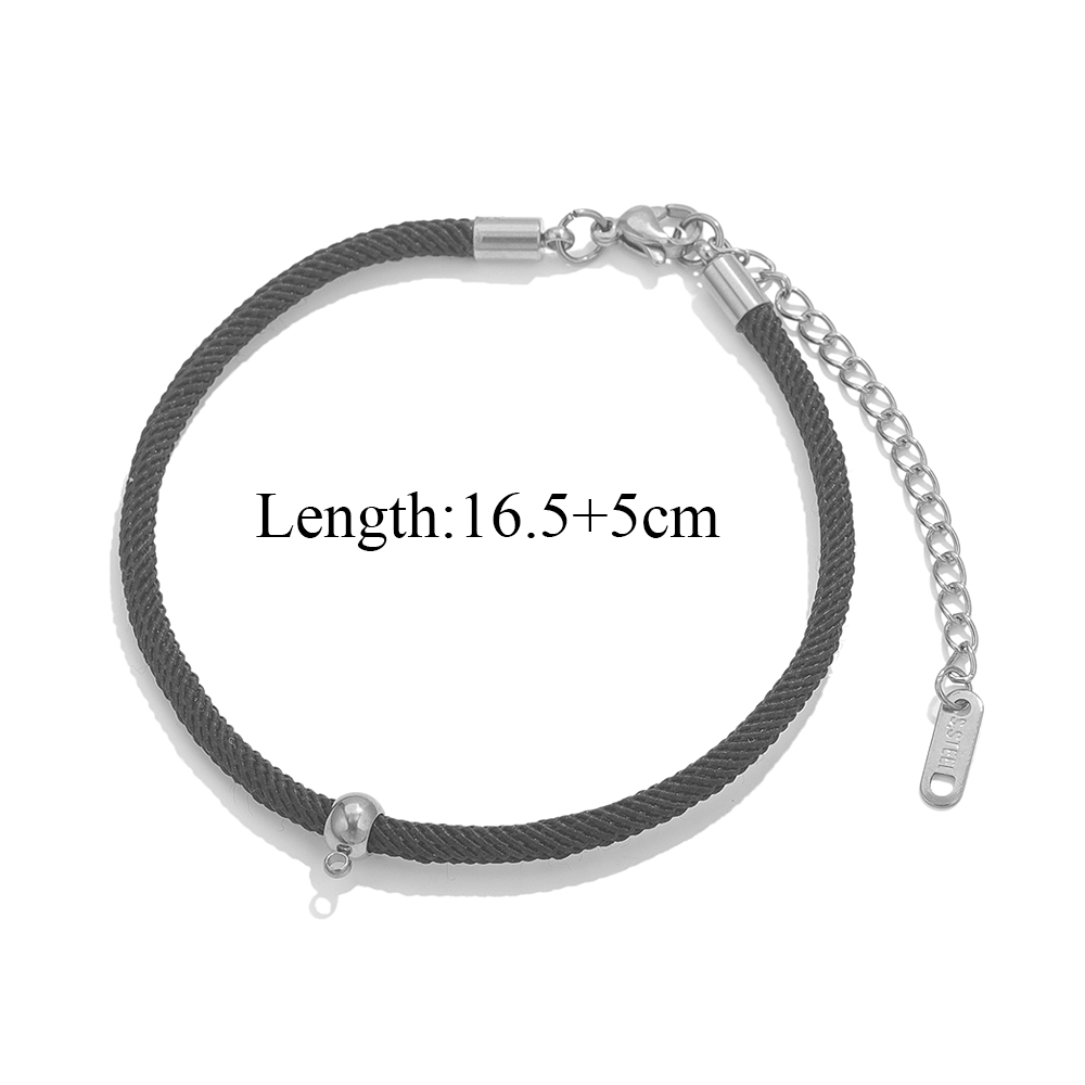 4pcs Stainless Steel Rope Bracelet Connectors Blank Base DIY Adjustable Bracelet Making Accessories Handmade Jewelry Supplies: green