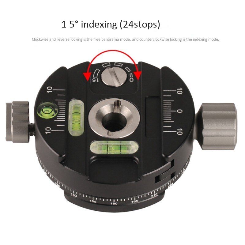 PAN-02 Pan-Tilt Base 360 degree Panoramic Indexing Adjustment Pan-Tilt Holder for RRS