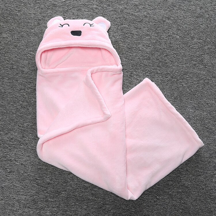 Comfortable Baby Bathrobe Cute Animal Cartoon Babies Blanket Kids Hooded Bathrobe Toddler Baby Bath Towel
