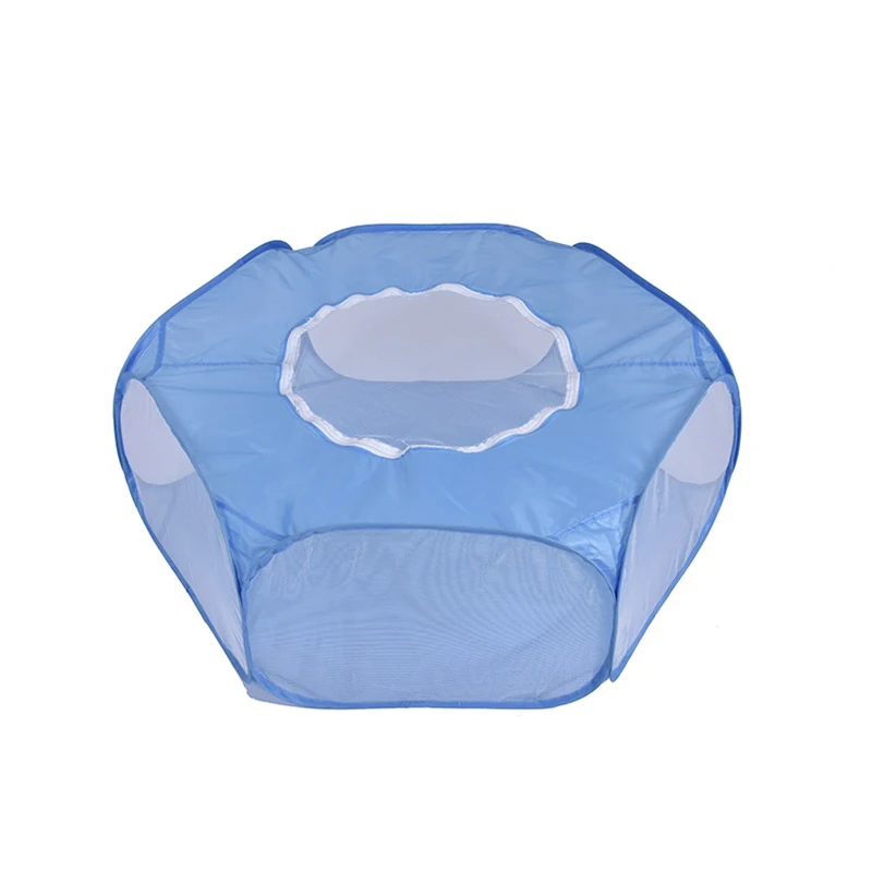 Draagbare kleine huisdierkooi Transparante katten- en hondenkooi Tent Huisdierbox Open opvouwbare tuinhek voor hond Hamster Konijn Cavia: Light Grey