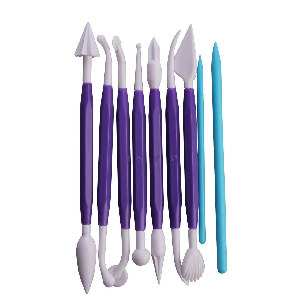 Juego De 4 Herramientas De Tallado DiamondCore Para Cerámica – P11, P19, FP1, X2, Mango De Madera, Acero Inoxidable Sin Necesidad De Afilar