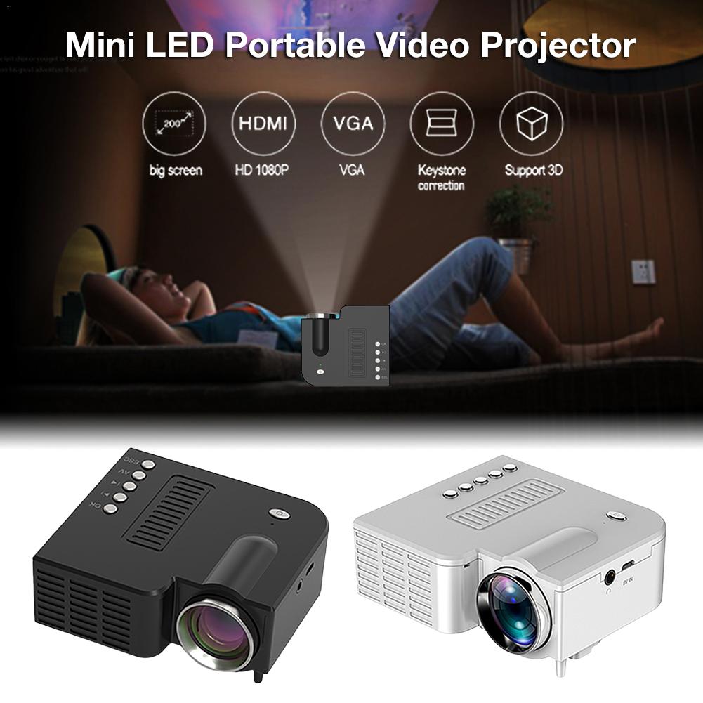 UC28C Portatile Video Proiettore Home Theater Cinema 50 Lumen di Luminosità LCD Sorgente di Luce Ufficio Supplie Supporto Per Smart Phone