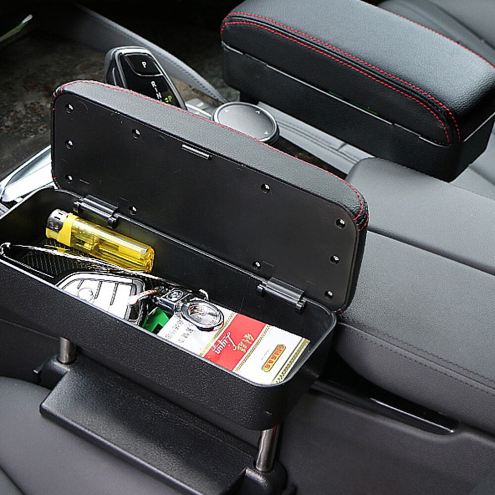 Universal Car Mounted Armrest Box Central Box Elbow Support Pad Car Center Console Armrests for Car Beige