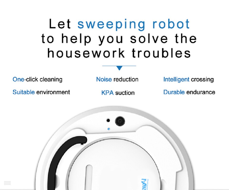 BowAI Roboter-staubsauger Drahtlose für Heimat Verbesserte Clever Haushalt Kehrmaschine Leistungsstarke Reinigung Nagel Staub Nassen und Trockenen Mopp 3 in 1