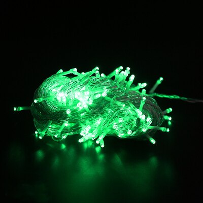 LED guirlande lumineuse pile 1M/ 2M/5M/10M noël chaîne lumière lumières/mariage/LED décoration lampe série batterie: Green / 10M  80LED