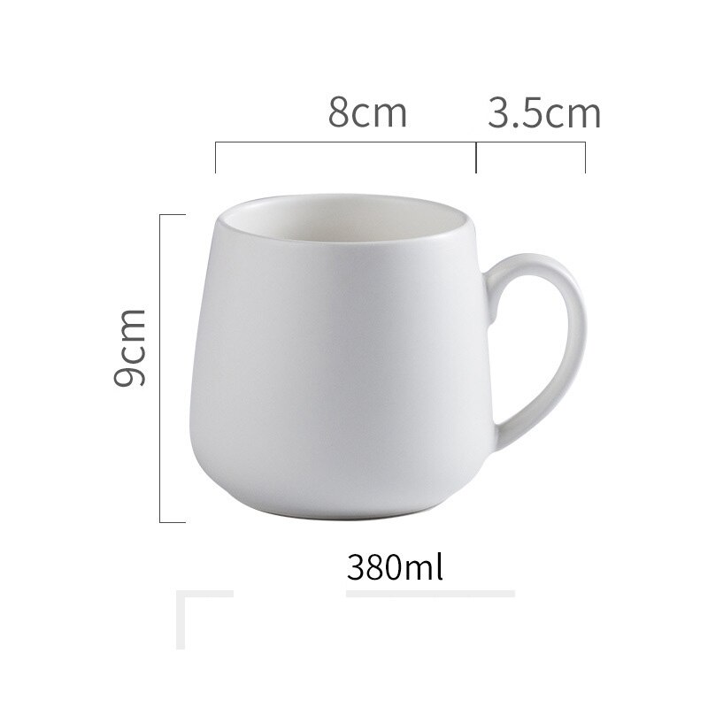 Matte Drum Ceramic Cup Household Pure Color Round Milk/Coffee Cup Mug Catering Supplies Nordic Style Water Cups: white