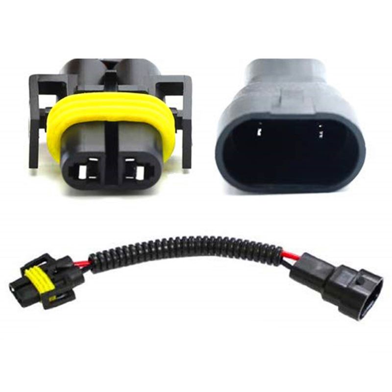 9006 To H11 H8 Headlight Fog Light Conversion Connector Wiring Harness Plug Cable Socket Connector Repair Kit