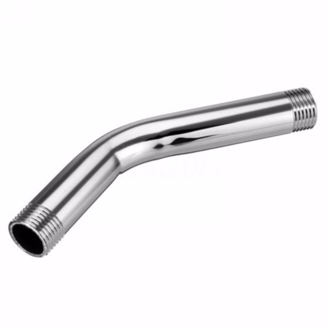 Mayitr G1/2&quot; Bathroom Shower Arm Angled Shower Head Extension Pipe Sprayer Extra Fixed Tube Wall Mounted Bathroom Hardware