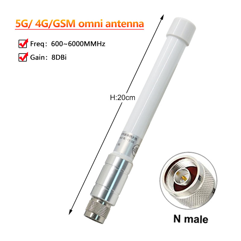 Full Band 5G 4G LTE 3G GSM Helium Hotspot Miner Amplifier FRP Antenna 600~6000Mhz 8dbi Omni Outdoor WiFi Fiberglass Aerial: Blue