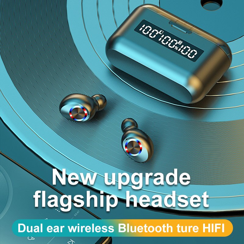 Bluetooth Earphone LED Wireless Headphones TWS Sport Earbuds With Microphone Stereo True Wireless Noise Canceling HIFI Headset