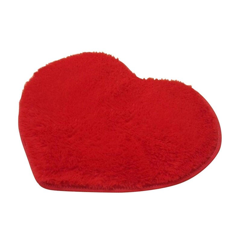 Wohnzimmer/schlafzimmer Herz-geformt Teppich 5 farbe 30X40cm Anti-Schleudern Flauschigen Teppich Hause Schlecht Boden Tür Weichen Modernen Teppich Dekor matt: verrotten