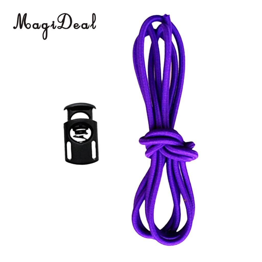 Magideal Vervanging 45 "Elastische Band Bungee Shock Touw & Cord Lock Stopper Universal Past Zwembril & Scuba Dive masker: Purple