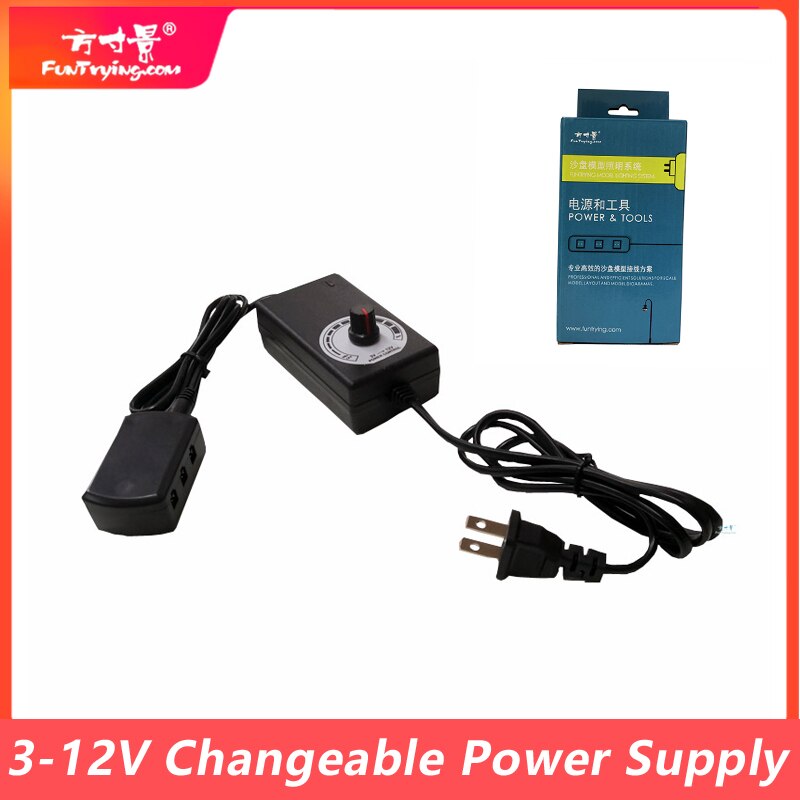 3-12V Verwisselbare Voeding, Met 6 Output Poorten/Railway Layout