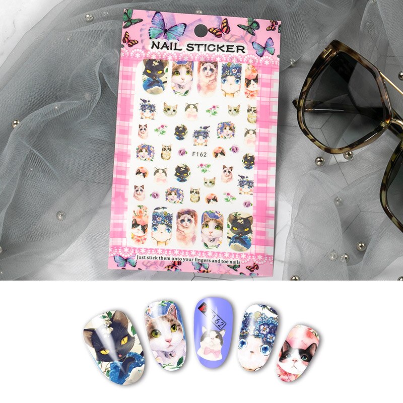 Nail Sticker DIY Retro Personality Pattern Flower Bunny Nail Decoration Sticker Marilyn Monroe Nail Sticker