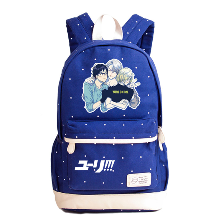 Mochila escolar de lona de verano YURI ON ICE para chicas adolescentes mochila con estampado de Anime Victor Nikiforov mochila Kawaii para mujer: 15