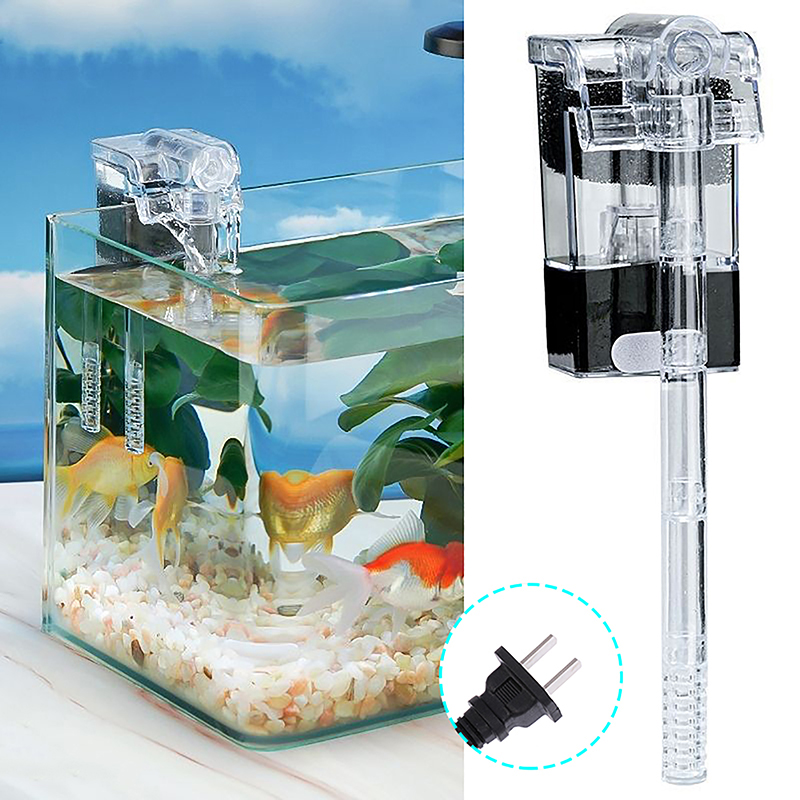 Filtre suspendu externe pour Aquarium, Mini filtre, Interface d'alimentation pour Aquarium, débit 2.5W 250H/L pour Aquarium inférieur à 30CM