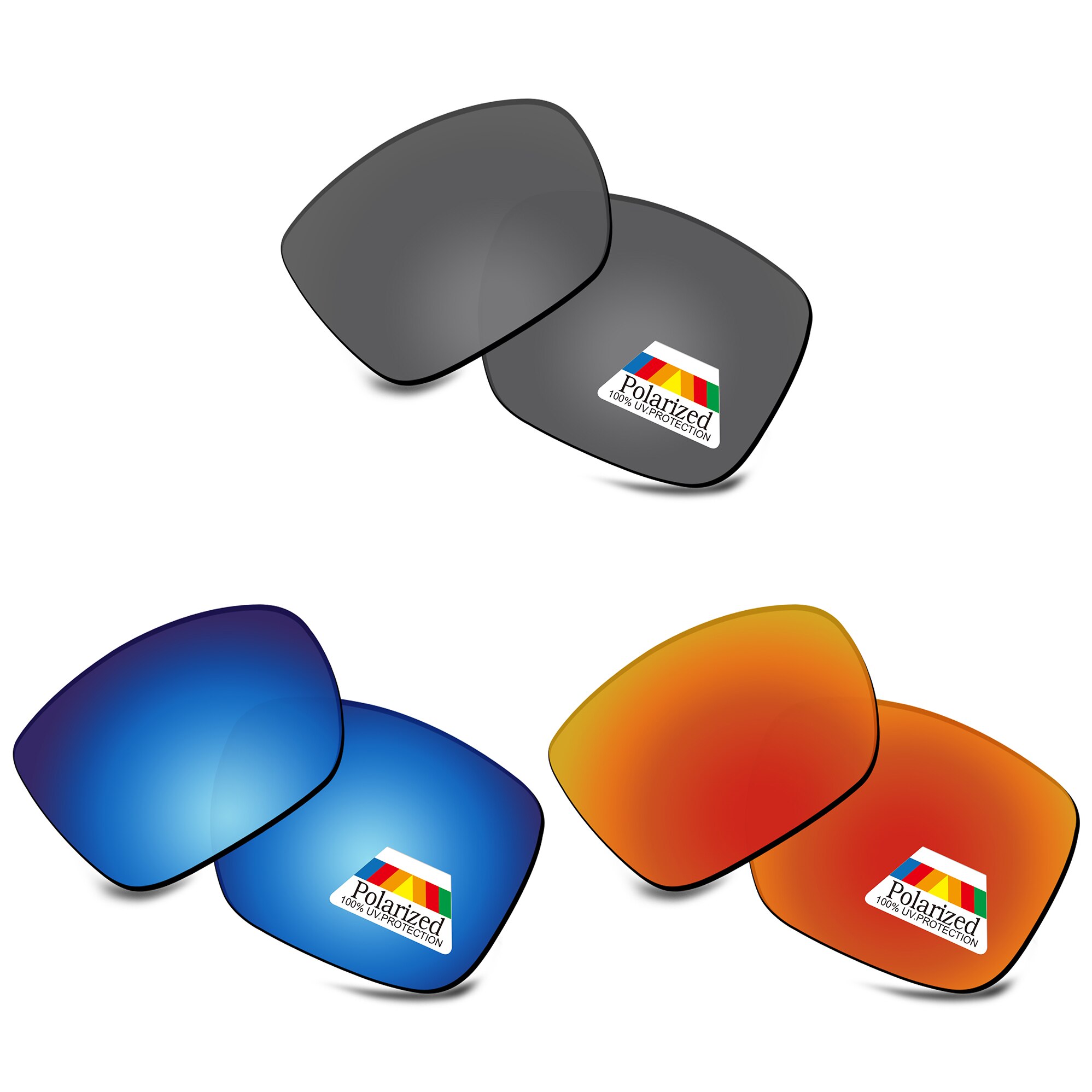Bwake Polarisierte Ersatz Linsen für-Oakley TwoFace XL OO9350 Sonnenbrille Rahmen-Mehrere Optionen: Black-Blue-Red