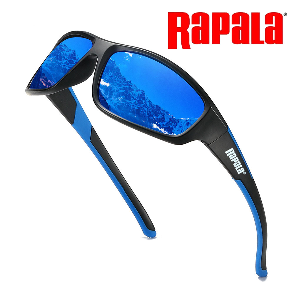 Rapala polarizado óculos de pesca das mulheres dos homens condução tons masculino óculos de sol caminhadas ciclismo óculos de sol uv400: Preto
