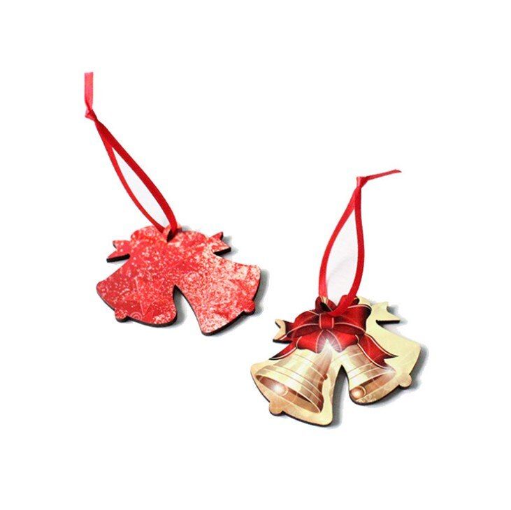 50 Stks/partij Sublimatie Lege Kerst Decoratie Hanger Mdf Dubbelzijdig Afdrukken Diy Warmte-overdracht Afdrukken: 8DT-007-D 70x53x3mm