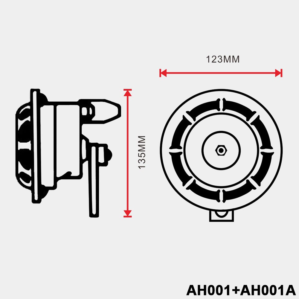 Bocina Universal para coche, claxon de señal eléctrica de montaje negro, resistente al agua, CC de 6V, 110dB, para vehículo, camión, vehículo, motocicleta