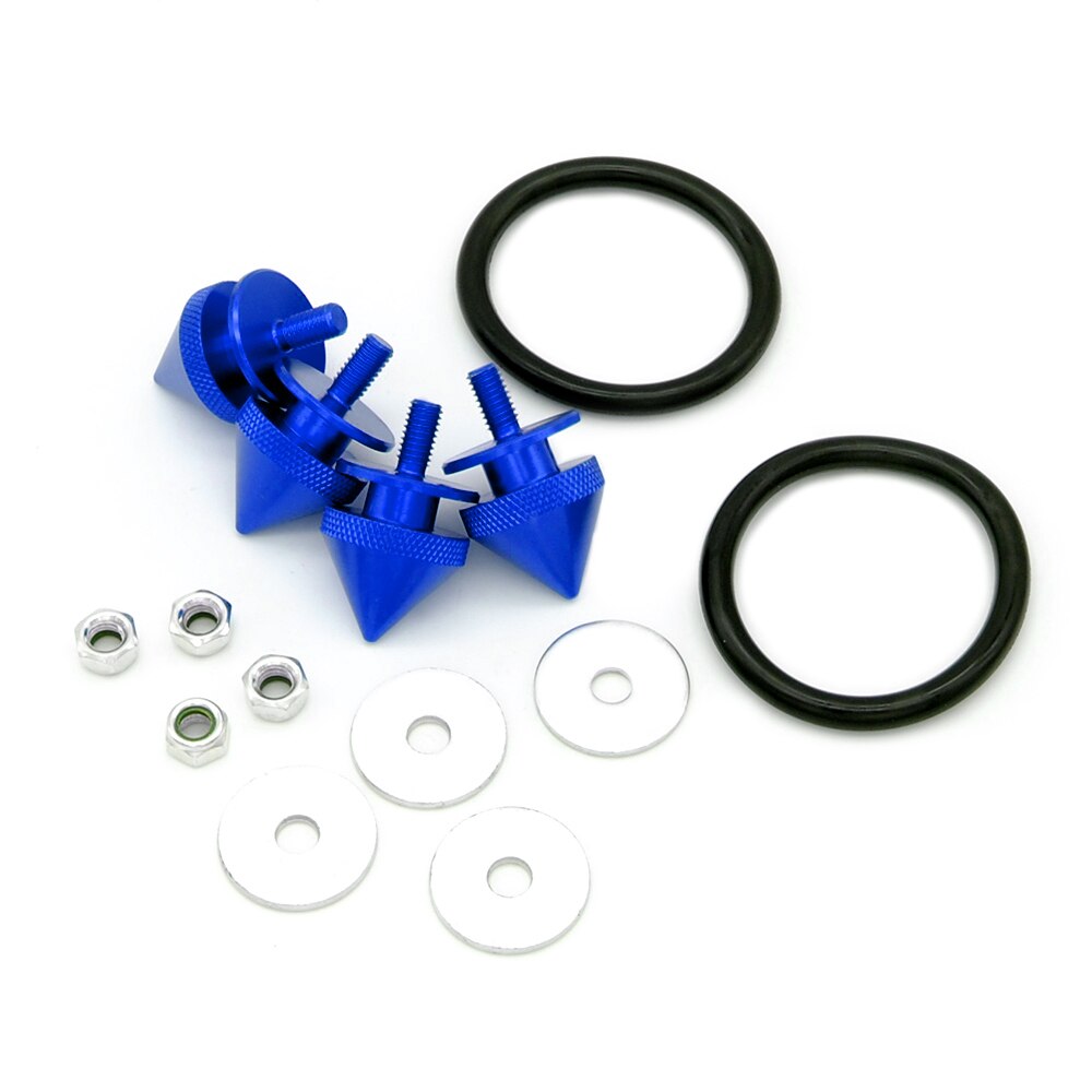 thumbnail image 2 of Black Spiked Aluminum Bumper Quick Release Fastener Kit - For Trunk Or Hatch (P12) 2 of 10