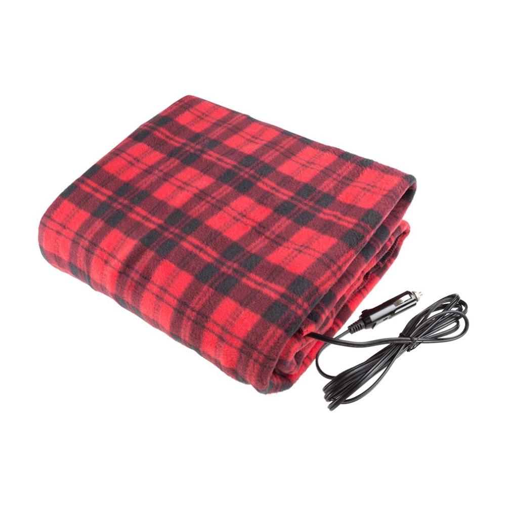 12V Car Electric Blanket Car Mounted Adjustable Temperature Electric Blankets Portable Auto Heating Blanket: White