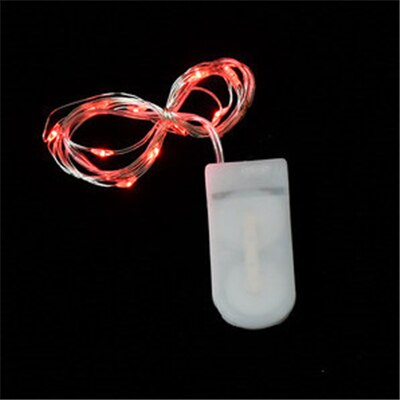 Led-lichtsnoer 3m 2m knoppen 5m op batterijen werkend, voor kerstversiering op bruiloften en andere gelegenheden.: Rood / 1m 10 led niet batterij