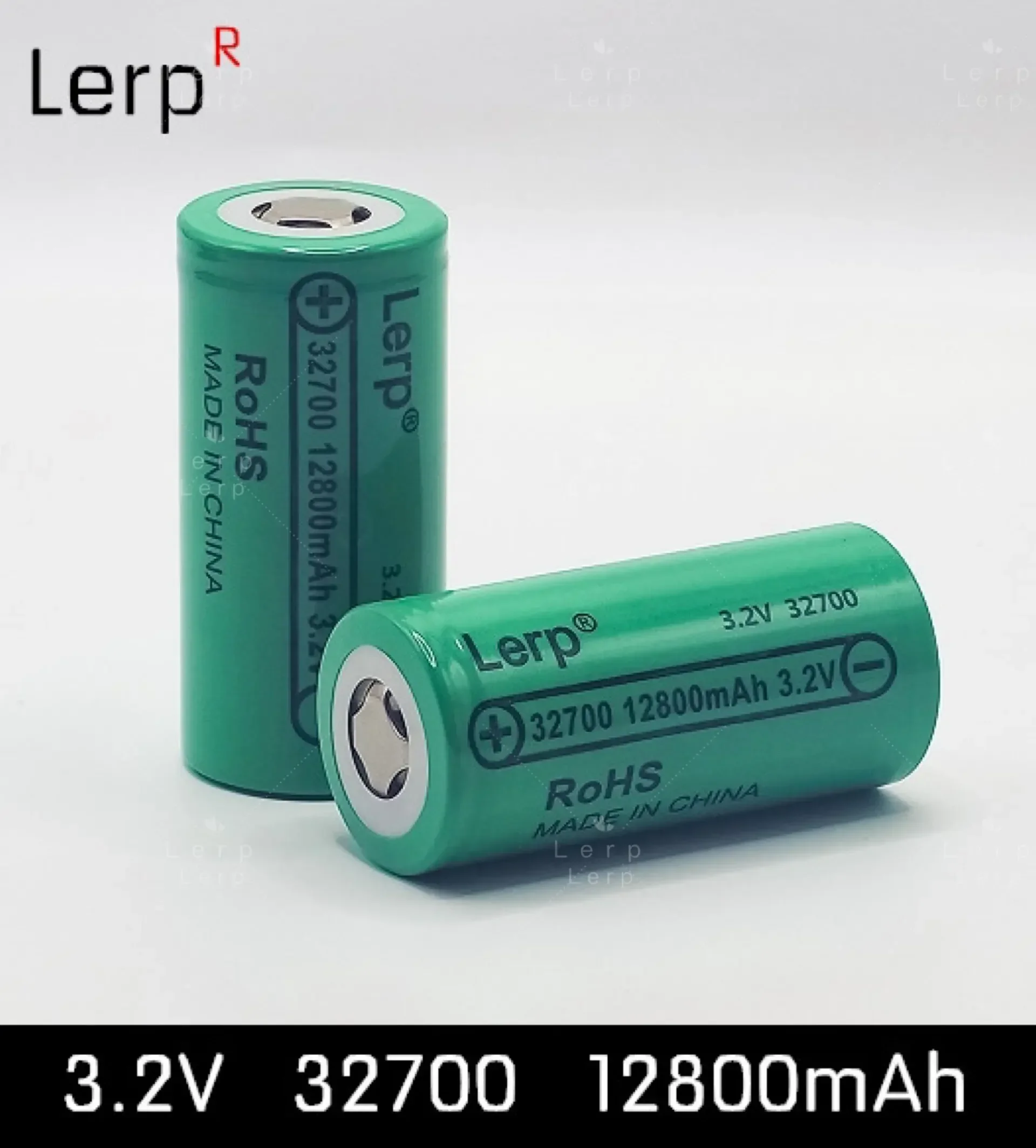 Batería de 3,2 V 32700 12800 mAh, batería recargable LiFePO4 35A 55A de alta potencia, descarga continua: Gris