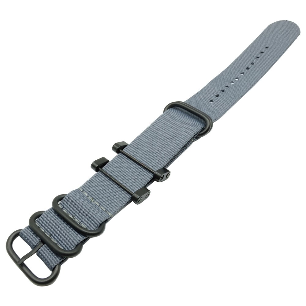 Nato Voor Suunto Core Nylon Strap Band Kit W Lugs Adapters 24 Mm Zulu Horlogebanden Nylon Smart armband Voor Mannen: GRAY
