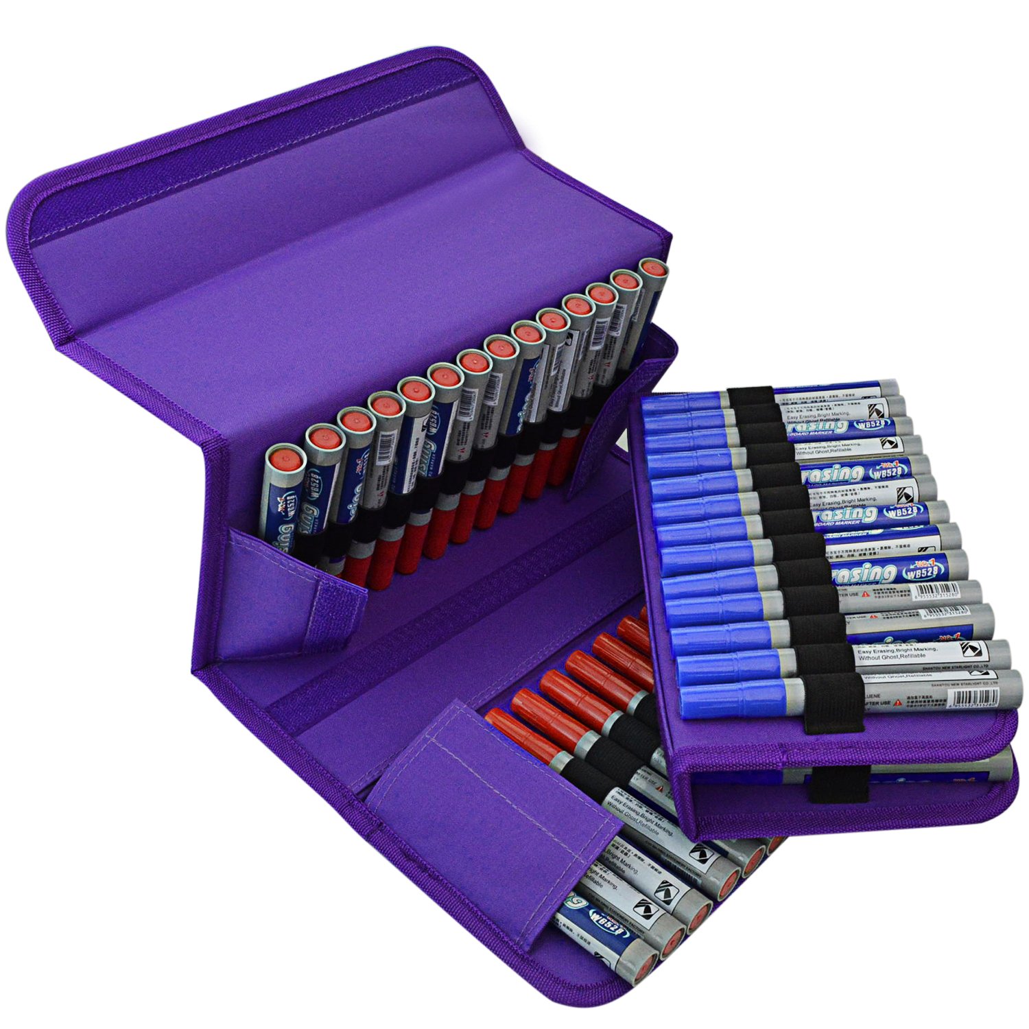 80 Slots Large Capacity Folding Marker Pen Case Art Markers Pen Storage Carrying Bag Durable Sketch Tools Organizer