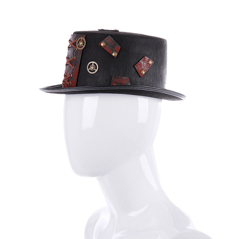 WOA Steampunk Metall Musik Festival Hütte Wacken offen Luft Fedora gotisch Felsen Getriebe Zubehör Halloween-Party Requisiten Für Männer Frauen
