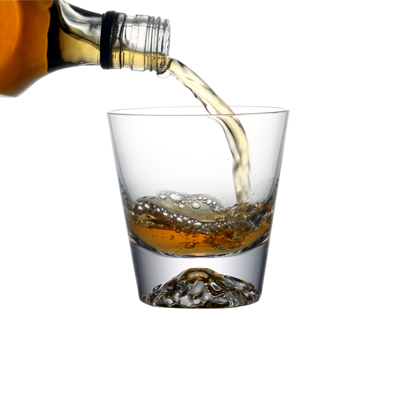 Set  of 2 250ml tunga bas whiskyglas set blyfritt kristall miljövänligt whiskyglas med för barfest 8.5oz